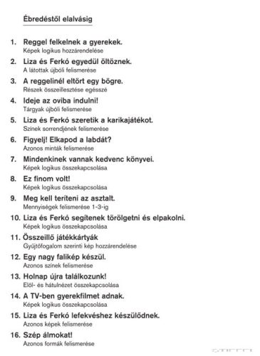 LOGICO Primo feladatkártyák Ébredéstől elalvásig