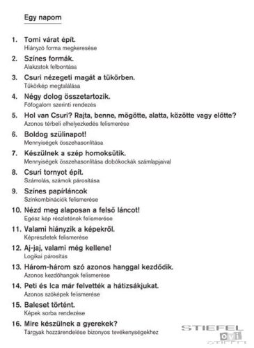 LOGICO Primo feladatkártyák Egy napom