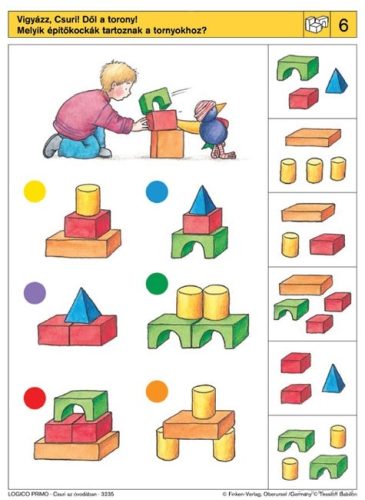 LOGICO Primo feladatkártyák Csuri az óvodában