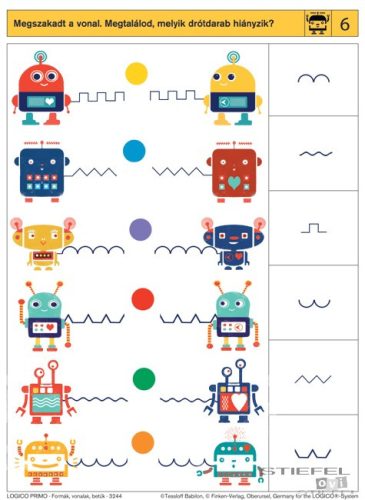 LOGICO Primo feladatkártyák Formák, vonalak, betűk