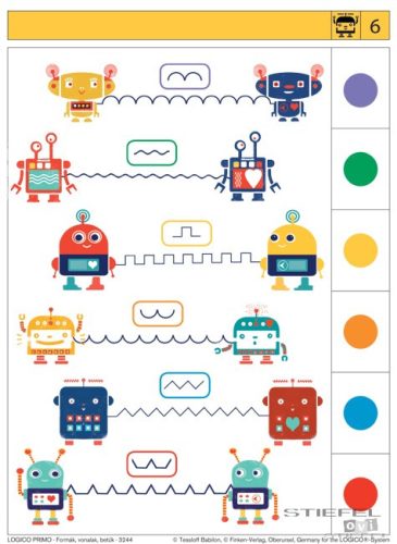 LOGICO Primo feladatkártyák Formák, vonalak, betűk