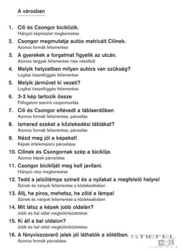 LOGICO Primo feladatkártyák A városban