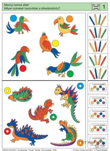 LOGICO Piccolo feladatkártyák Iskolakezdés: Formák - Minták - Mennyiségek