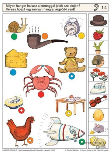 LOGICO Piccolo feladatkártyák Nyelvi képességfejlesztő: Hangoló - hangolló
