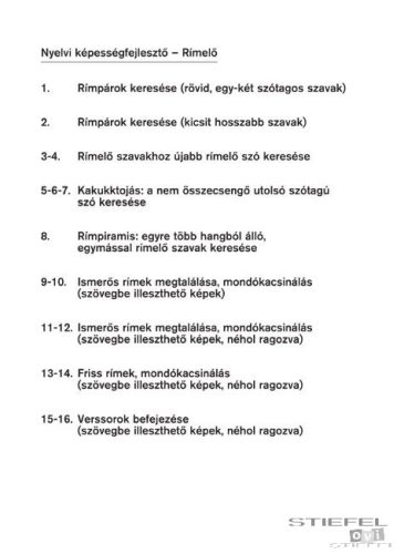 LOGICO Piccolo feladatkártyák Nyelvi képességfejlesztő: Rímelő