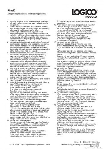 LOGICO Piccolo feladatkártyák Nyelvi képességfejlesztő: Rímelő