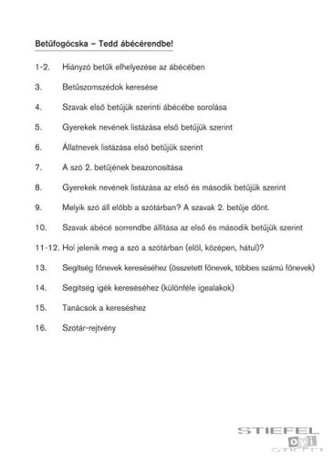 LOGICO Piccolo feladatkártyák Betűfogócska: Tedd ábécérendbe!