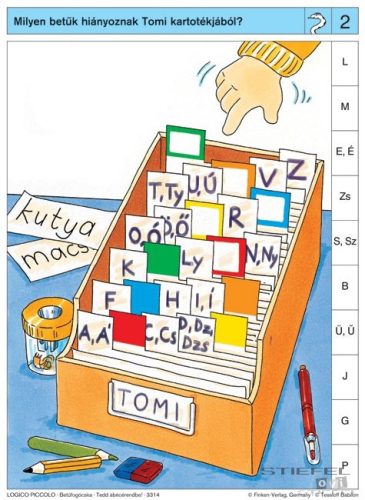 LOGICO Piccolo feladatkártyák Betűfogócska: Tedd ábécérendbe!