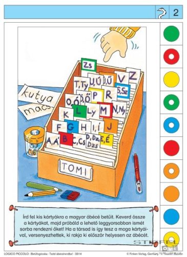 LOGICO Piccolo feladatkártyák Betűfogócska: Tedd ábécérendbe!
