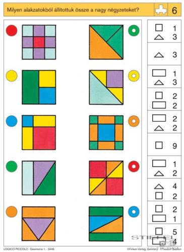 LOGICO Piccolo feladatkártyák Ismeretek 1-2. osztály: Geometria 1.