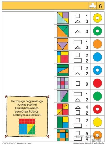 LOGICO Piccolo feladatkártyák Ismeretek 1-2. osztály: Geometria 1.