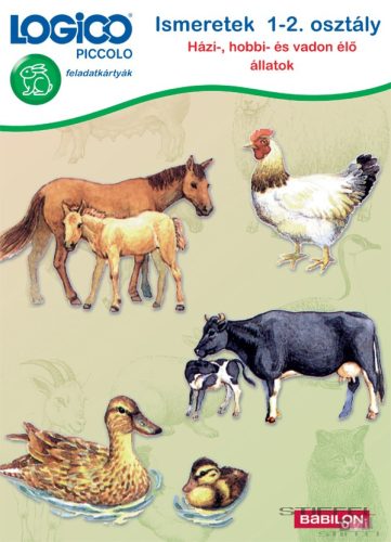 LOGICO Piccolo feladatkártyák Ismeretek 1-2. osztály: Házi-, hobbi- és vadon élő állatok