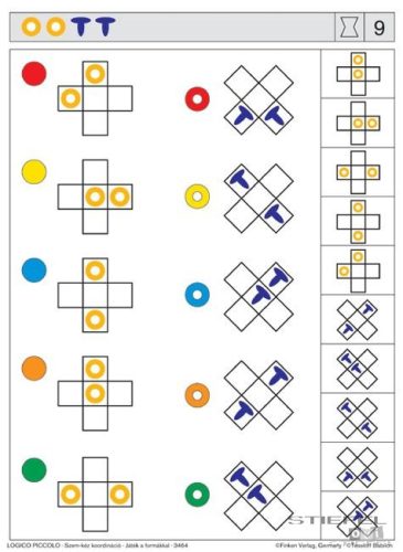LOGICO Piccolo feladatkártyák Szem-kéz koordináció: Játék a formákkal