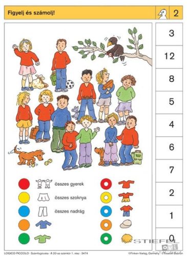LOGICO Piccolo feladatkártyák Számfogócska: A húszas számkör 1. rész