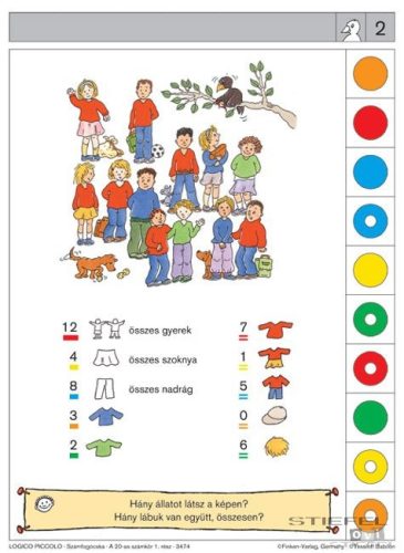 LOGICO Piccolo feladatkártyák Számfogócska: A húszas számkör 1. rész