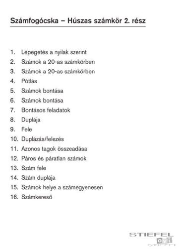 LOGICO Piccolo feladatkártyák Számfogócska: A húszas számkör 2. rész