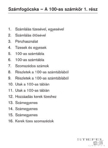 LOGICO Piccolo feladatkártyák Számfogócska: 100-as számkör 1. rész
