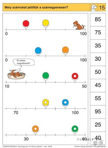 LOGICO Piccolo feladatkártyák Számfogócska: 100-as számkör 1. rész