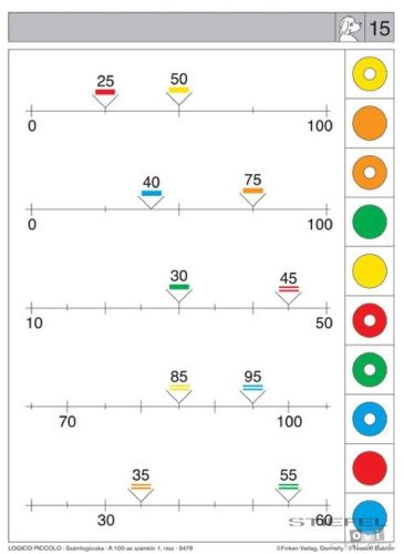 LOGICO Piccolo feladatkártyák Számfogócska: 100-as számkör 1. rész