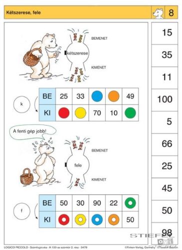 LOGICO Piccolo feladatkártyák Számfogócska: 100-as számkör 2. rész
