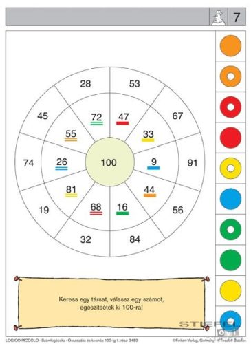 LOGICO Piccolo feladatkártyák Számfogócska: Összeadás és kivonás 100-ig 1. rész