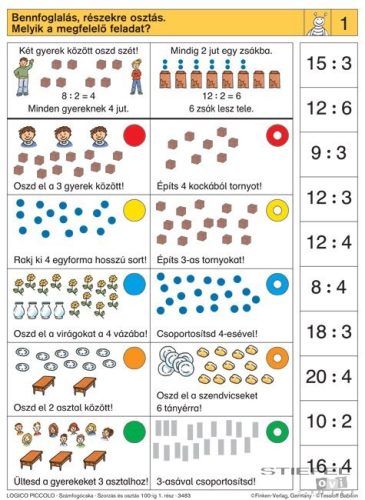 LOGICO Piccolo feladatkártyák Számfogócska: Szorzás és osztás 100-ig 1. rész