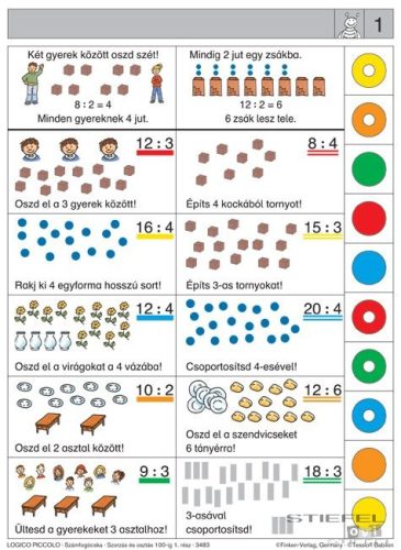 LOGICO Piccolo feladatkártyák Számfogócska: Szorzás és osztás 100-ig 1. rész