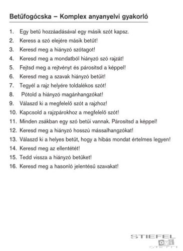LOGICO Piccolo feladatkártyák Betűfogócska: Komplex anyanyelvi gyakorló