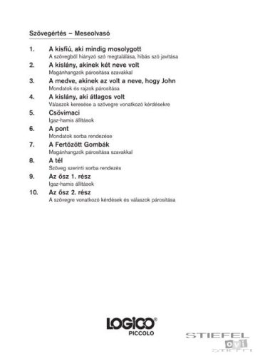 LOGICO Piccolo feladatkártyák Szövegértés: Meseolvasó