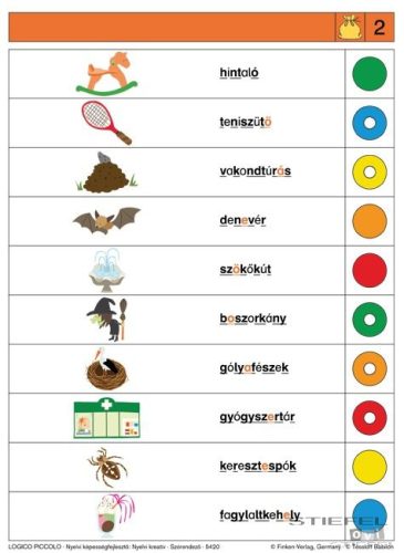 LOGICO Piccolo feladatkártyák Nyelvi képességfejlesztő: Nyelvi kreatív - Szórendező