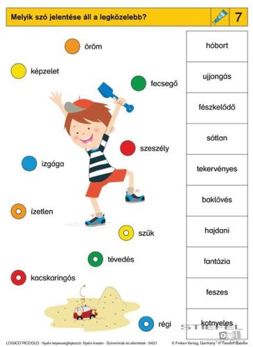 LOGICO Piccolo feladatkártyák Nyelvi képességfejlesztő: Nyelvi kreatív - Szinonimák és ellentétek