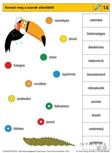 LOGICO Piccolo feladatkártyák Nyelvi képességfejlesztő: Nyelvi kreatív - Szinonimák és ellentétek