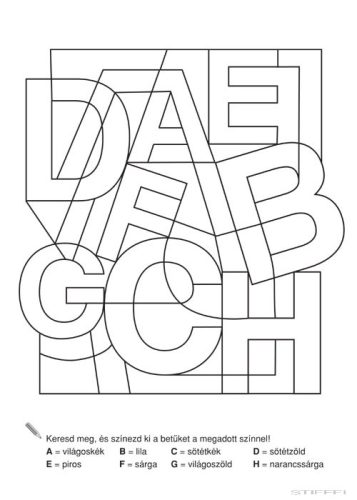 Anyanyelvi színező – Betűk A-tól Zs-ig