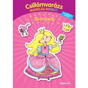 Csillámvarázs matricás kifestő – Hercegnők