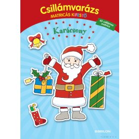 Csillámvarázs matricás kifestő – Karácsony