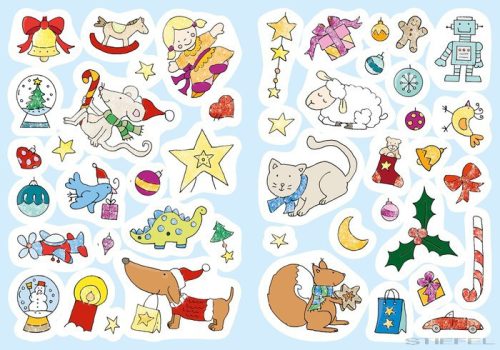 Csillámvarázs matricás kifestő – Karácsony