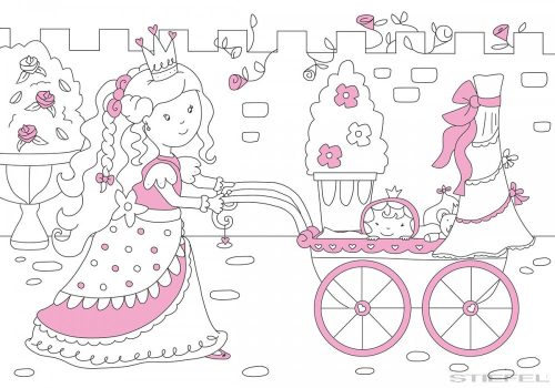 Csillámos kifestő – Hercegnők