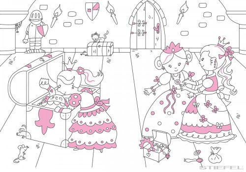 Csillámos kifestő – Hercegnők