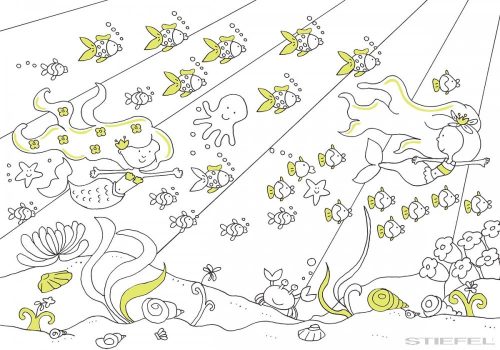 Csillámos kifestő – Sellők