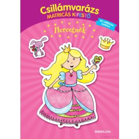 Csillámvarázs matricás kifestő – Hercegnők