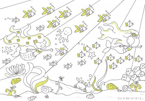 Csillámos kifestő – Sellők