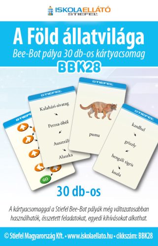 "A Föld állatvilága" Bee-Bot gyakorlópálya kiegészítő kártyacsomag