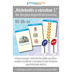   "Közlekedés a városban 1." Bee-Bot gyakorlópályához 80 db-os kártyacsomag