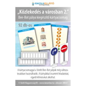   "Közlekedés a városban 2." Bee-Bot gyakorlópályához 92 db-os kártyacsomag