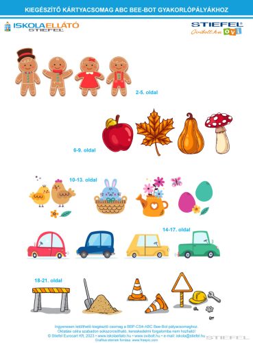 Bee-Bot 4 db gyakorlópálya, ABC csomag