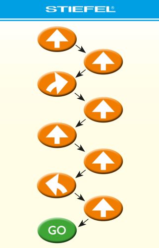 Bee-Bot gyakorlópálya + kártyacsomag, "Közlekedés a városban 1." (fix gyalogos-átkelőhelyekkel és néhány közlekedési táblával) + kártyacsomag