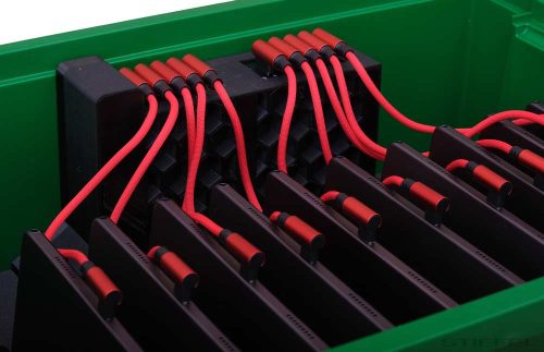 BOXED tablet töltő fiók zöld színben, 10 db tablethez