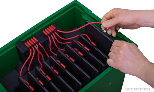 BOXED tablet töltő fiók zöld színben, 10 db tablethez