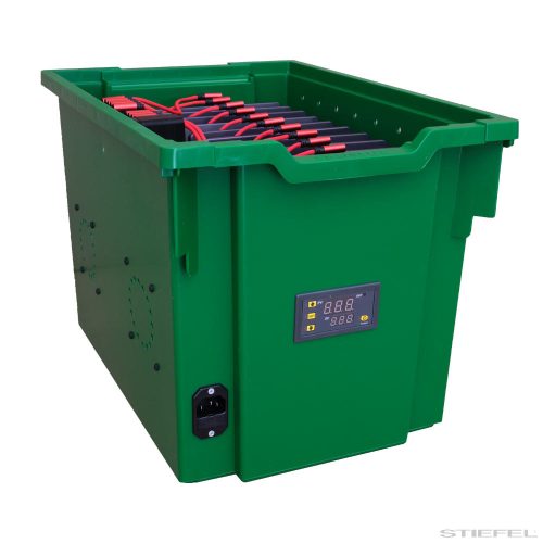 BOXED tablet töltő fiók zöld színben, 10 db tablethez