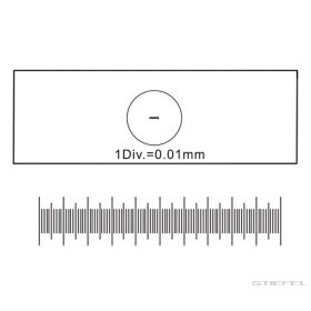 BTC Kalibrációs tárgylemez, 0.01 mm beosztással